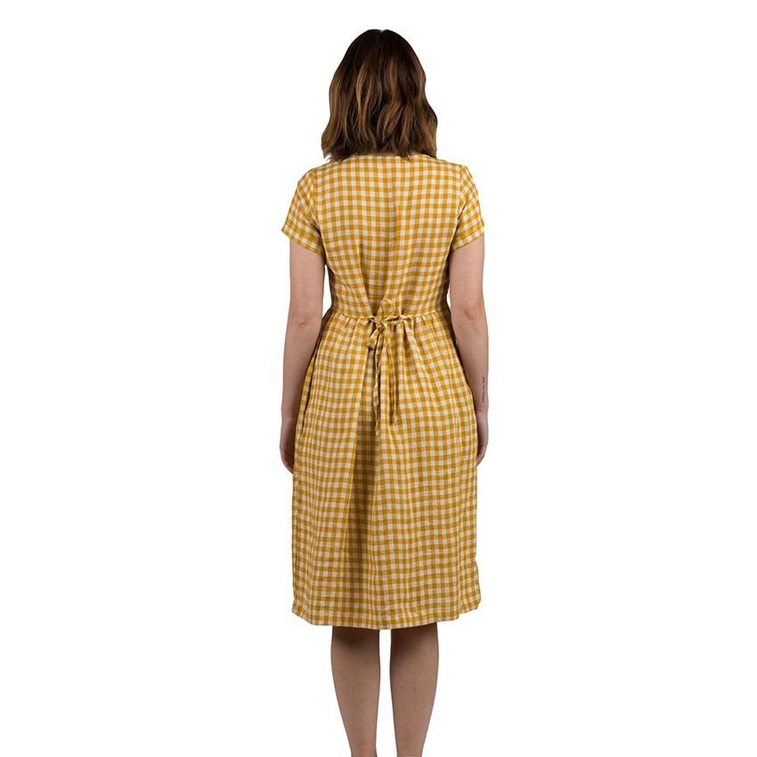 Linen-Dress-+Model-No-11-Sunflower-Check-Pyne-and-Smith-04.jpg