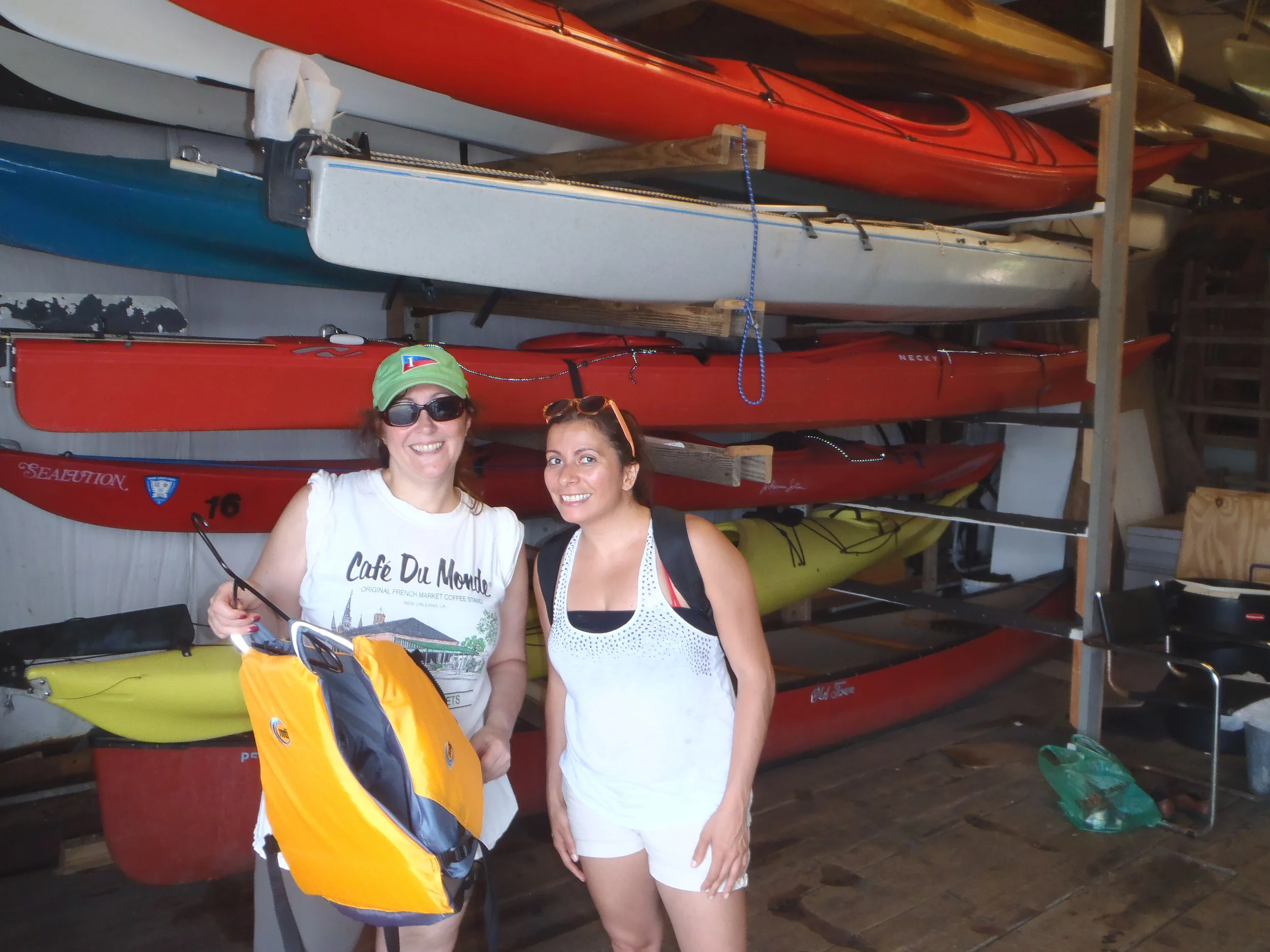 Damaris gets PFD pointers from ICC member Maureen Ward
