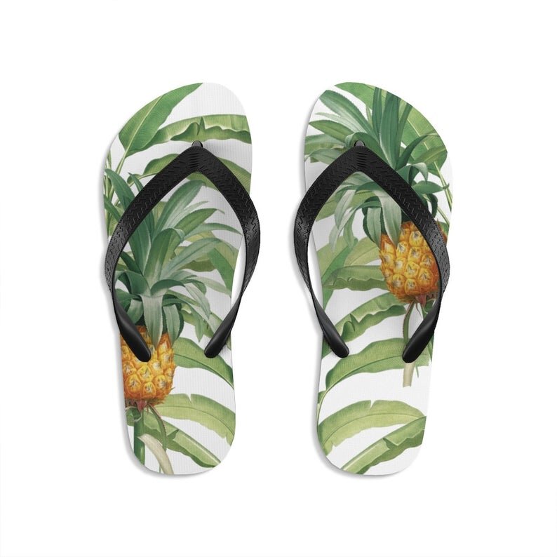 Pineapple Unisex Flip Flops | Modern Elopement display picture 1