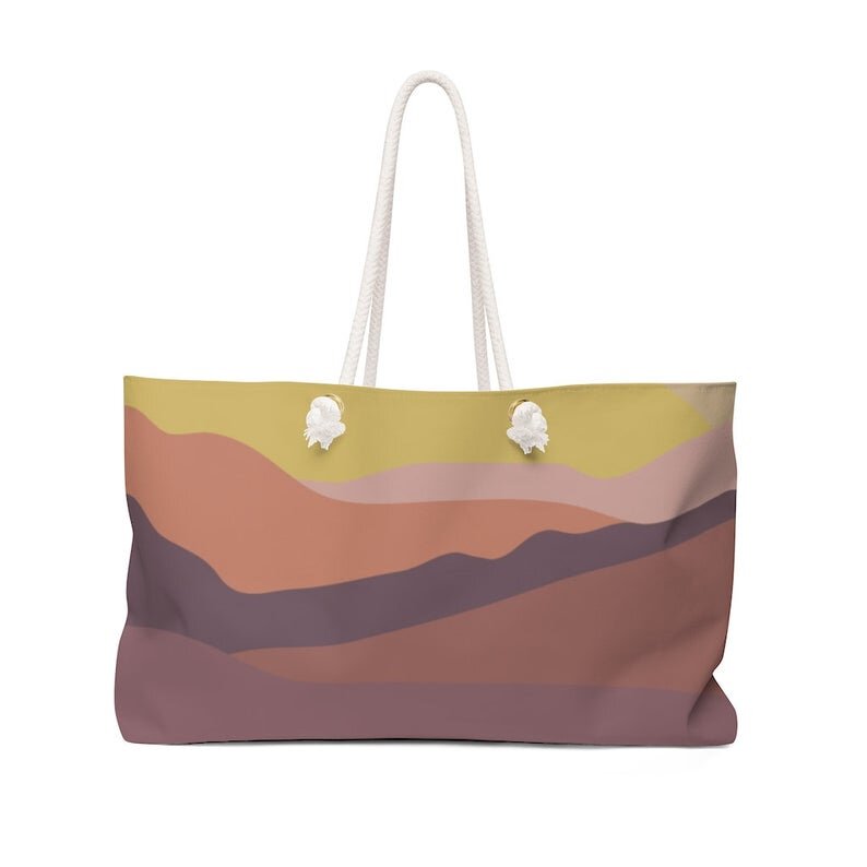 Boho Desert Sunset Weekender Bag — Modern Elopement & Micro