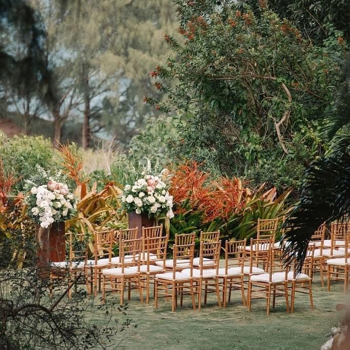 Don&rsquo;t forget, your venue might already be stunning as is. Like this gorgeous cliffside Kauai spot we adore. When choosing one of our floral collections, take a peek at photos of your chosen venue ahead of time, you may not need as much color as