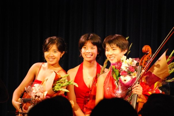Bravura Young Virtuoso Trio following a successful performance
