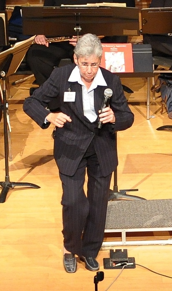 President Myrna Reiter song and dance donation plea
