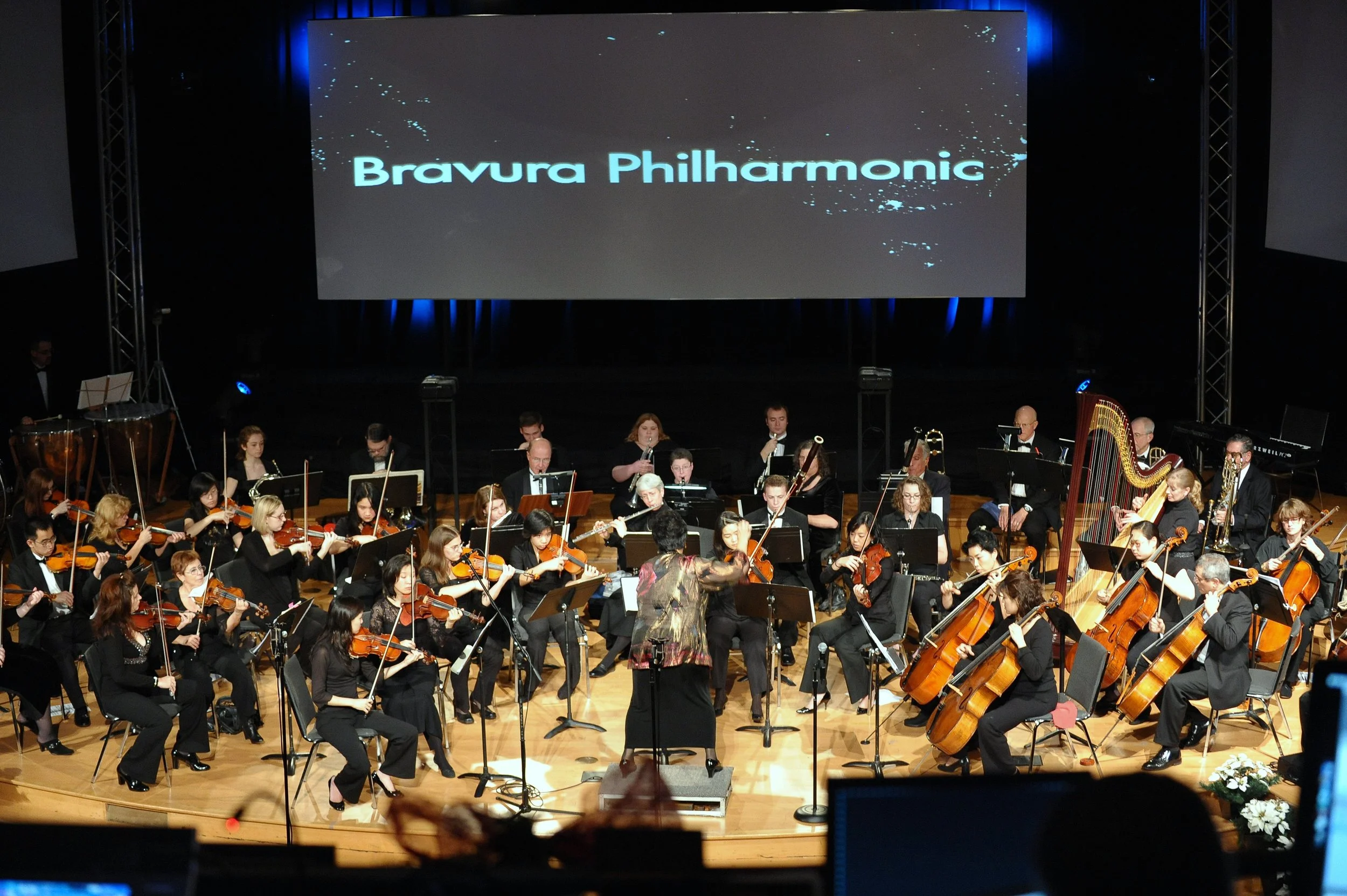 Orchestra performing Rimsky-Korsakov Scheherazade