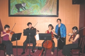 String Quartet Performance (Left to Right): Constance Lin Kaita, Taylor Lee, Courtney Lin Kaita, Jennifer Hsu