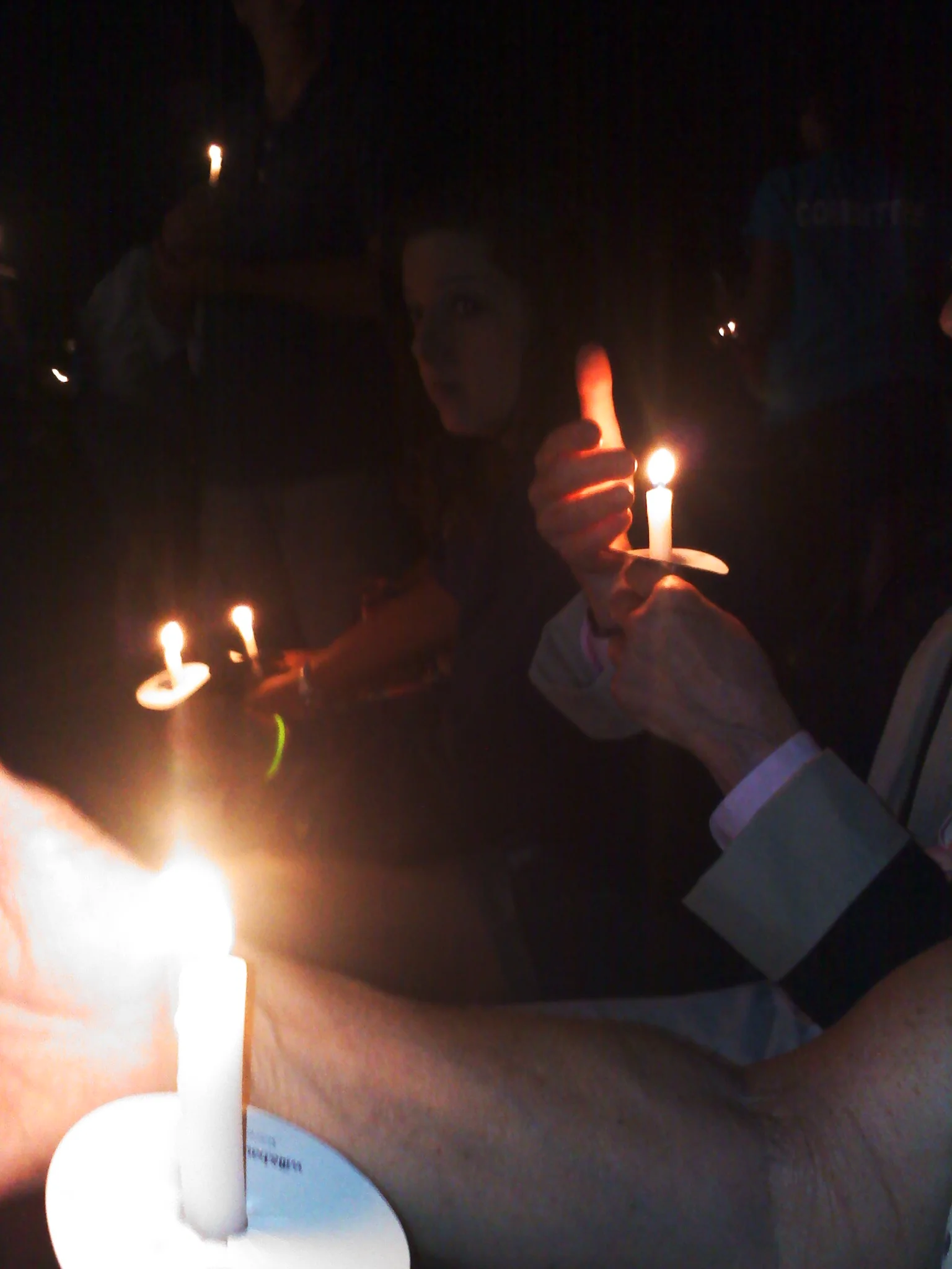 Lighting the Luminaria candles