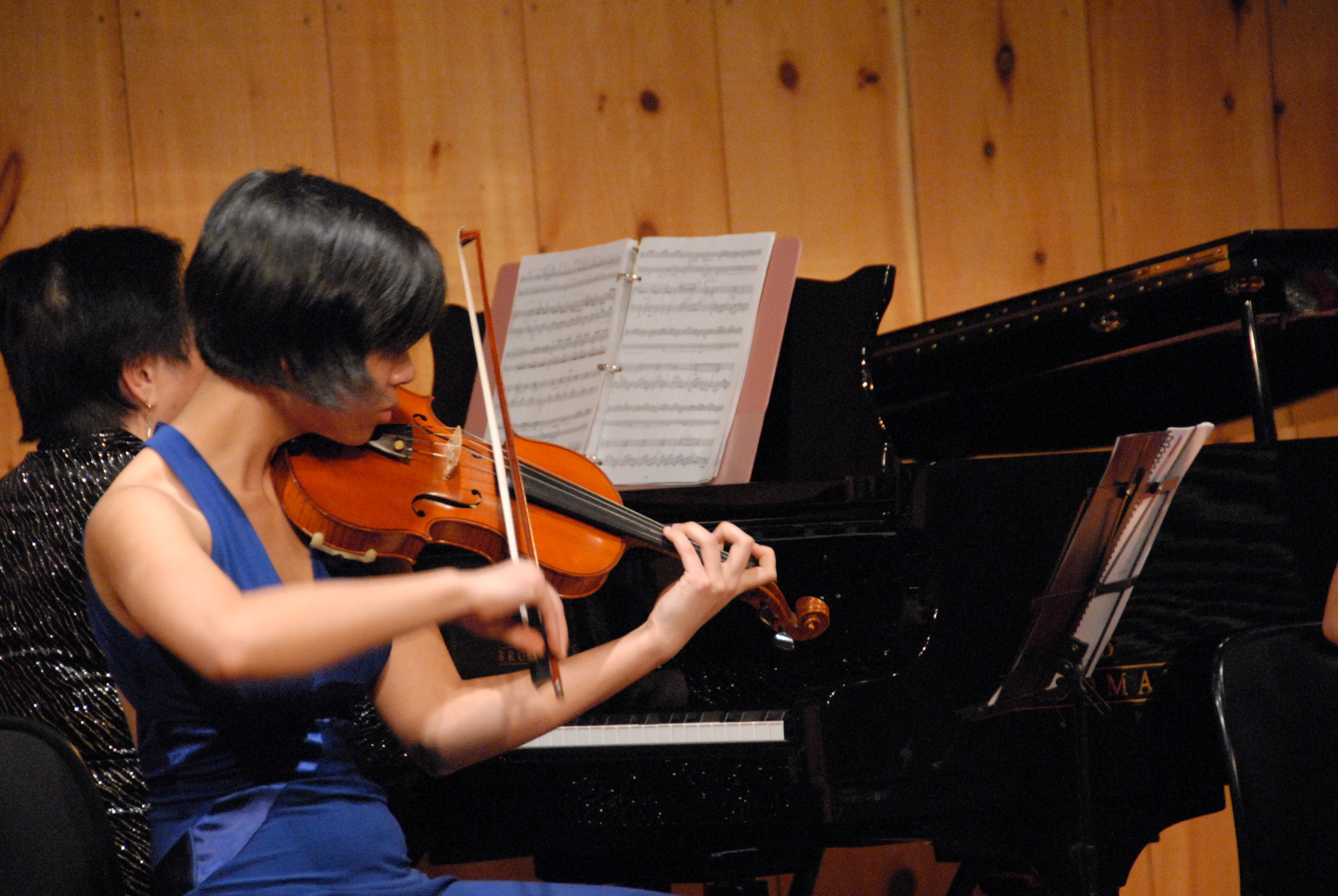 Violinist Constance Kaita figures out a tricky part