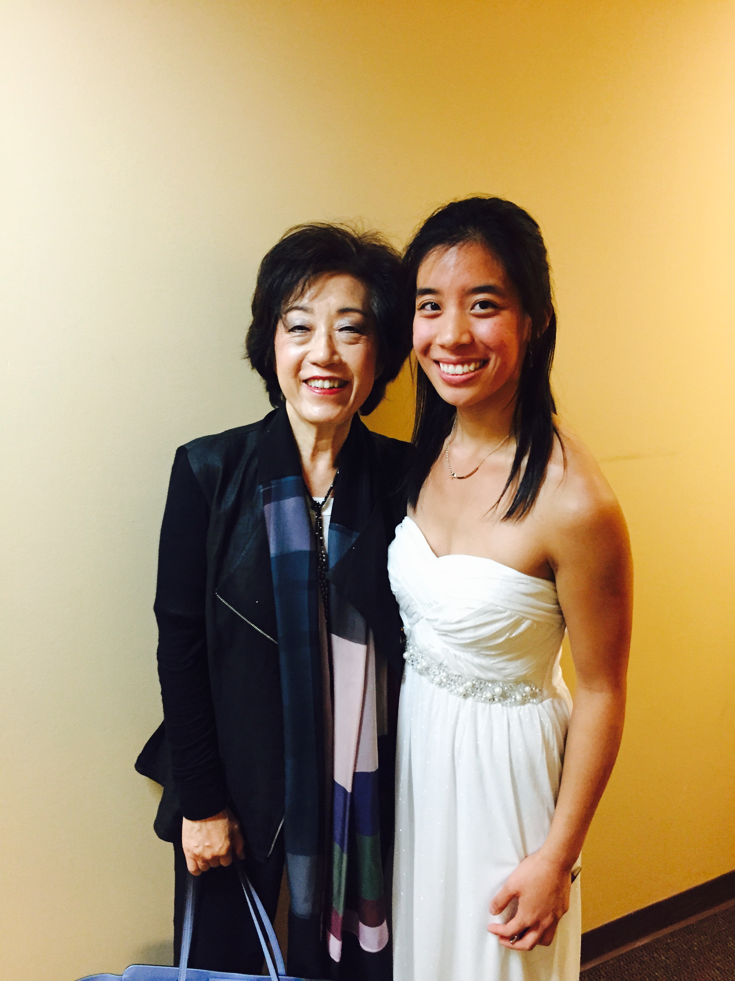Constance with her teacher, Yong Hi Moon