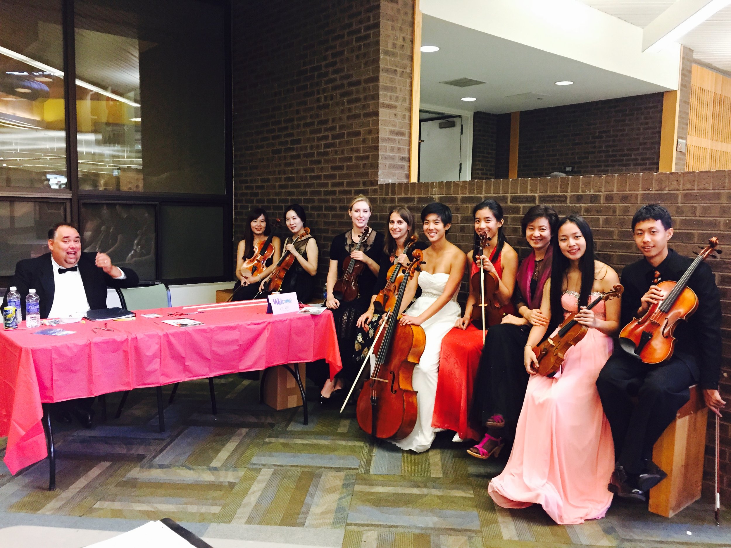 Getting ready for the performance!