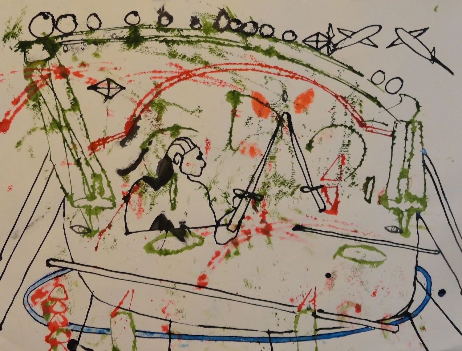  Untitled  18" x 24" Acrylic on Paper  2014   Available -Contact Artist 