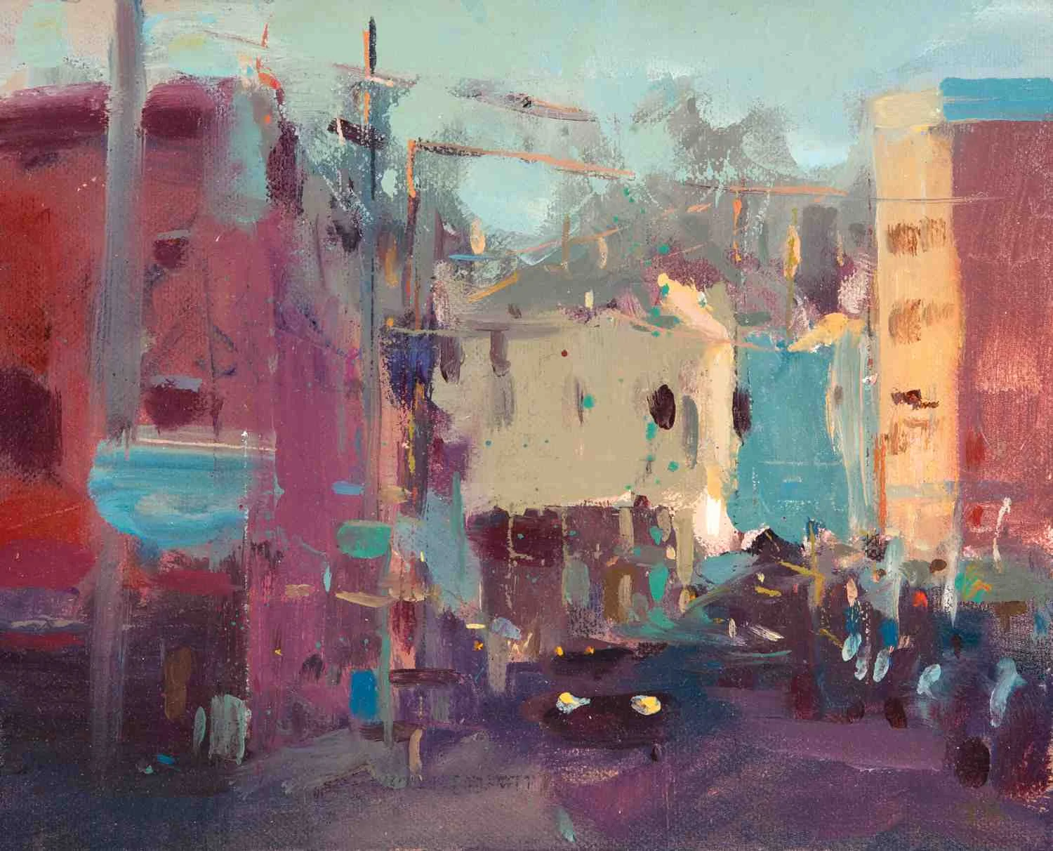 "Side Street" 8" x 10" Oil on Canvas 2014 Private Collection