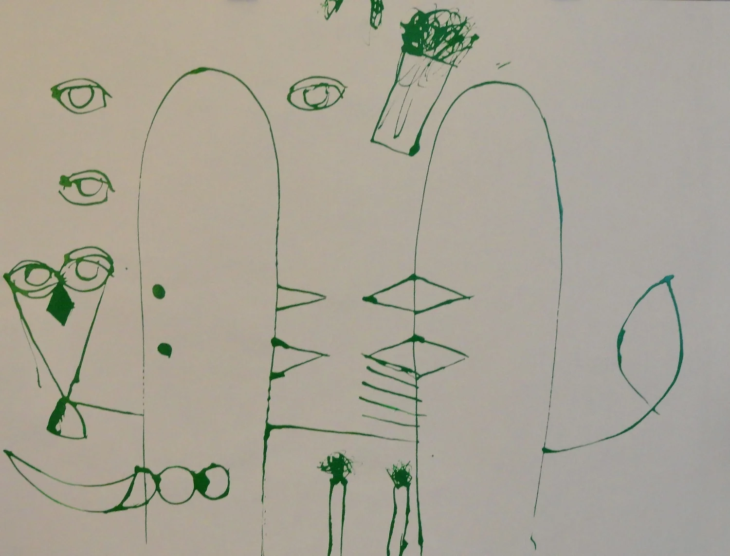  Untitled  18" x 24" Acrylic on Paper  2014   Available  - Contact Artist 