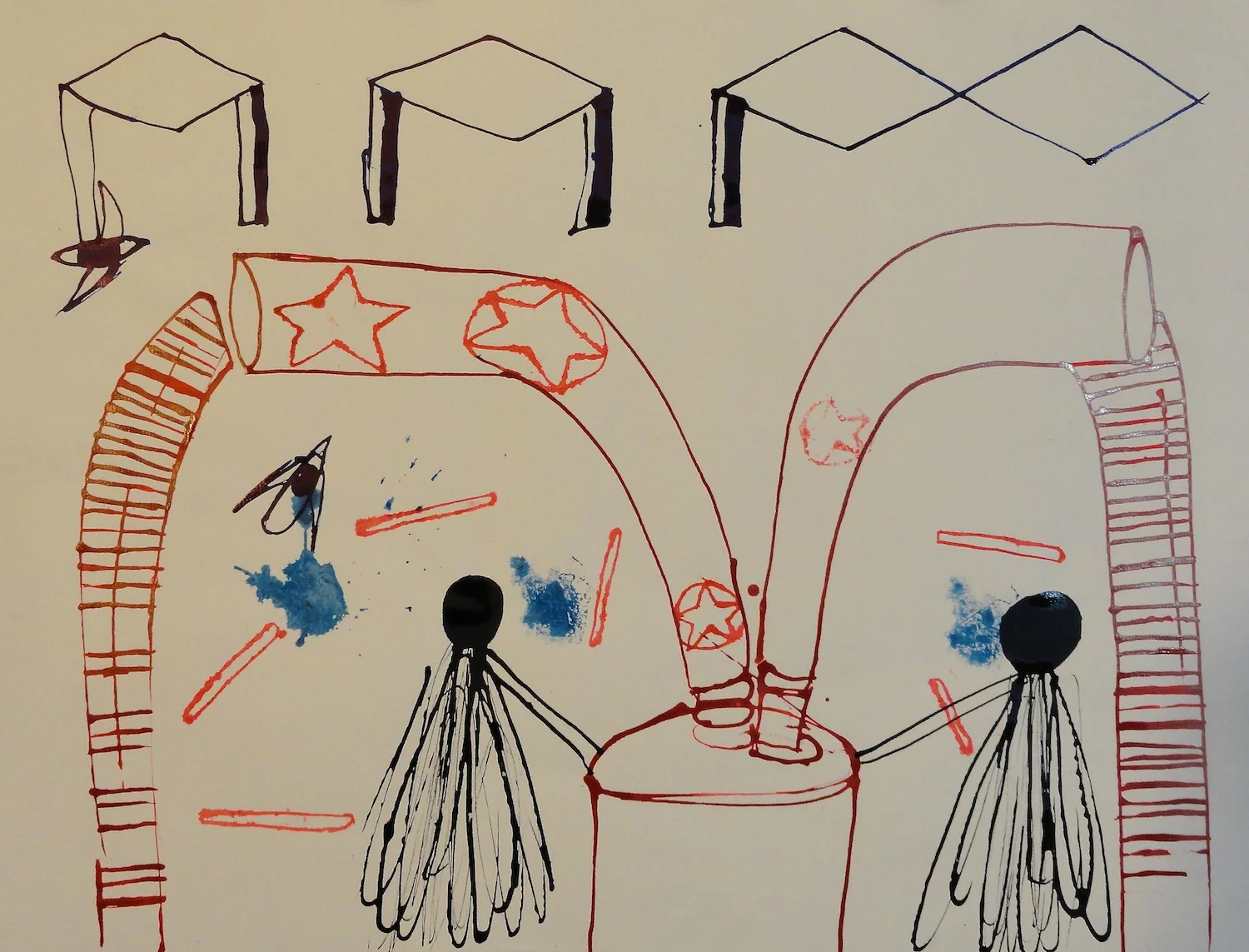  Untitled  18" x 24" Acrylic on Paper  2014   Available &nbsp;- Contact Artist 