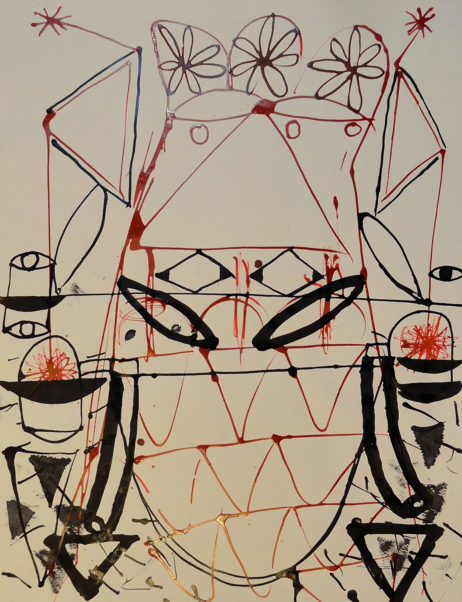  Untitled  18" x 24" Acrylic on Paper  2014   Available &nbsp;- Contact Artist    