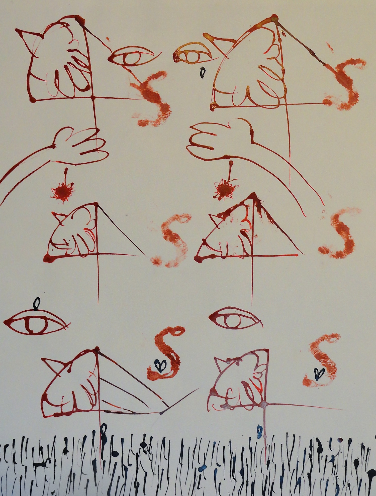  Untitled  18" x 24" Acrylic on Paper  2014   Available &nbsp;- Contact Artist 