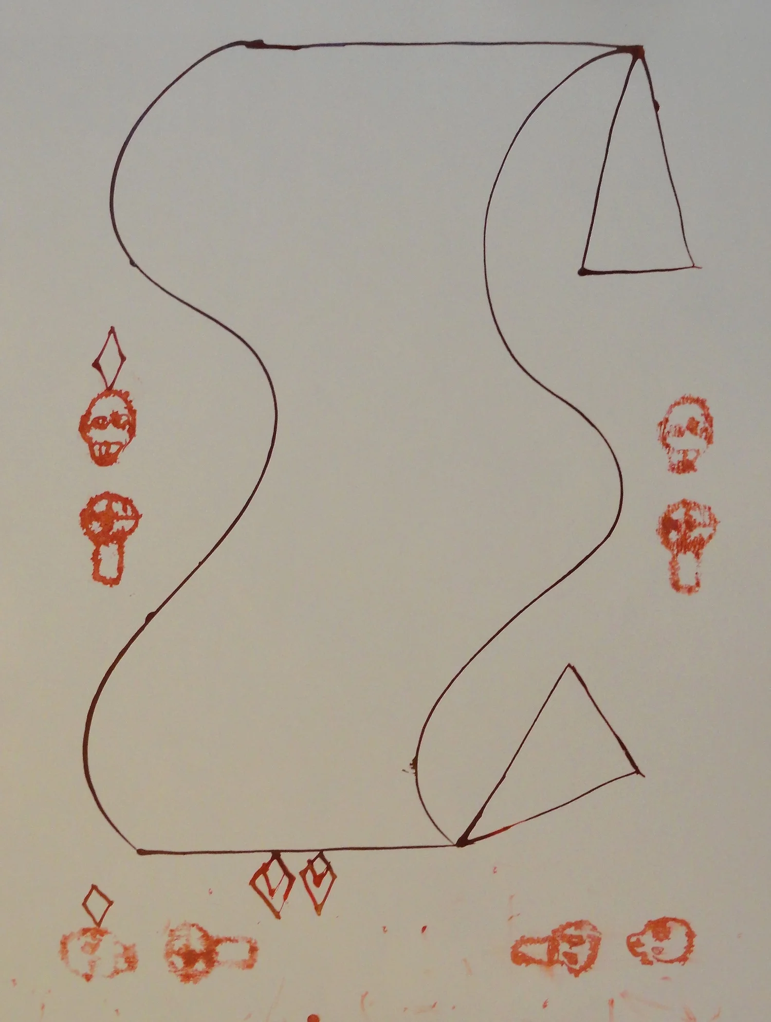  Untitled  18" x 24" Acrylic on Paper  2014   Available &nbsp;- Contact Artist 