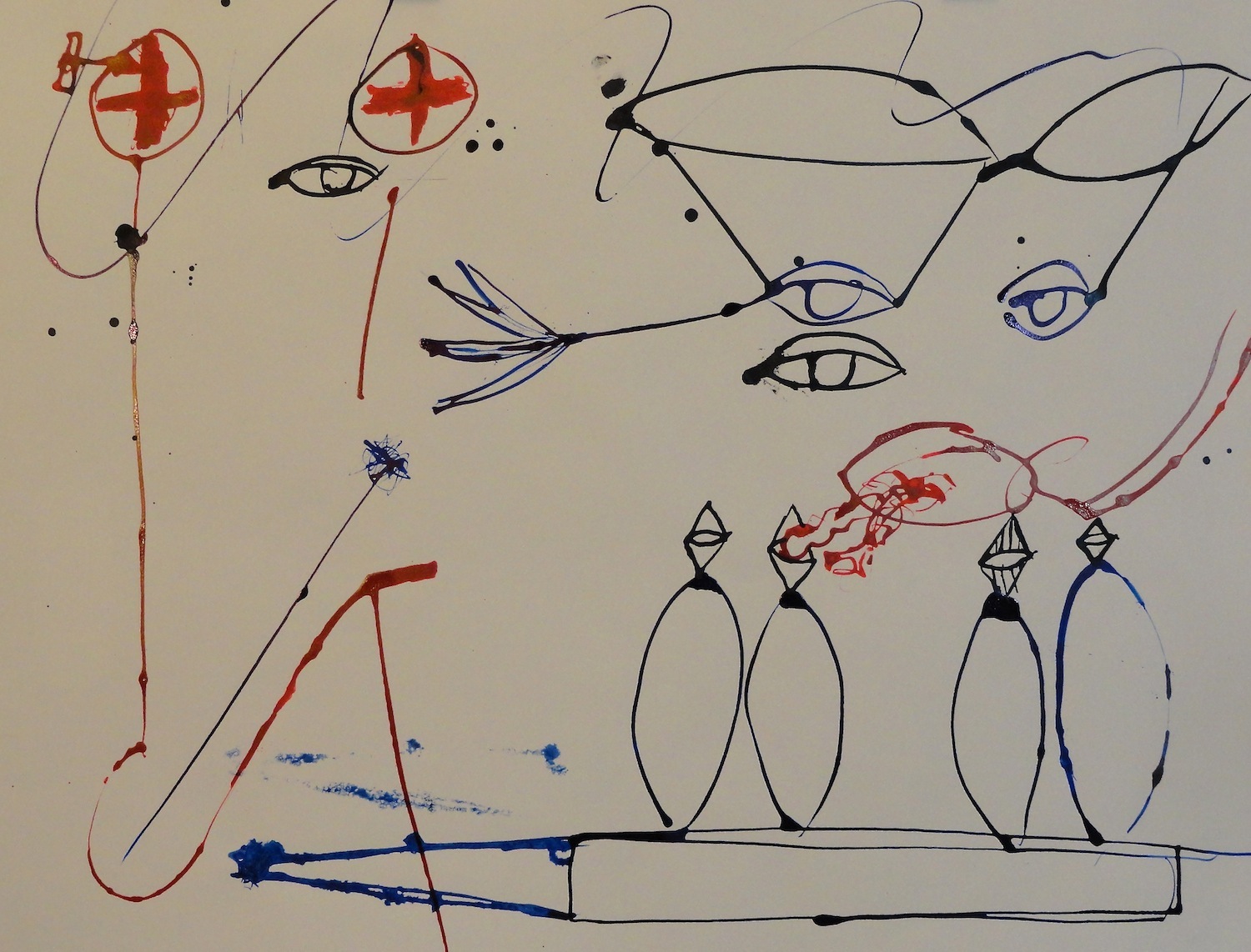  Untitled  18" x 24" Acrylic on Paper  2014   Available &nbsp;- Contact Artist 