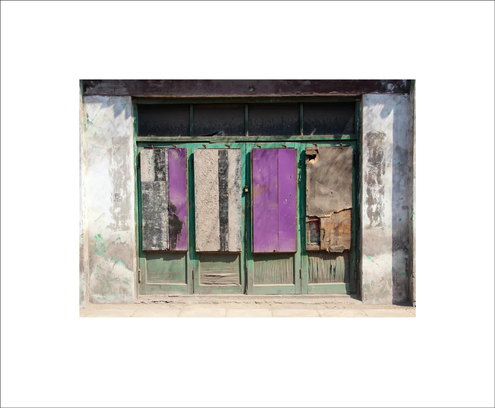 Photo Series: 'On The Street Of Ghosts', Purple Panels, 2014, Giclee Print on Archival Paper.