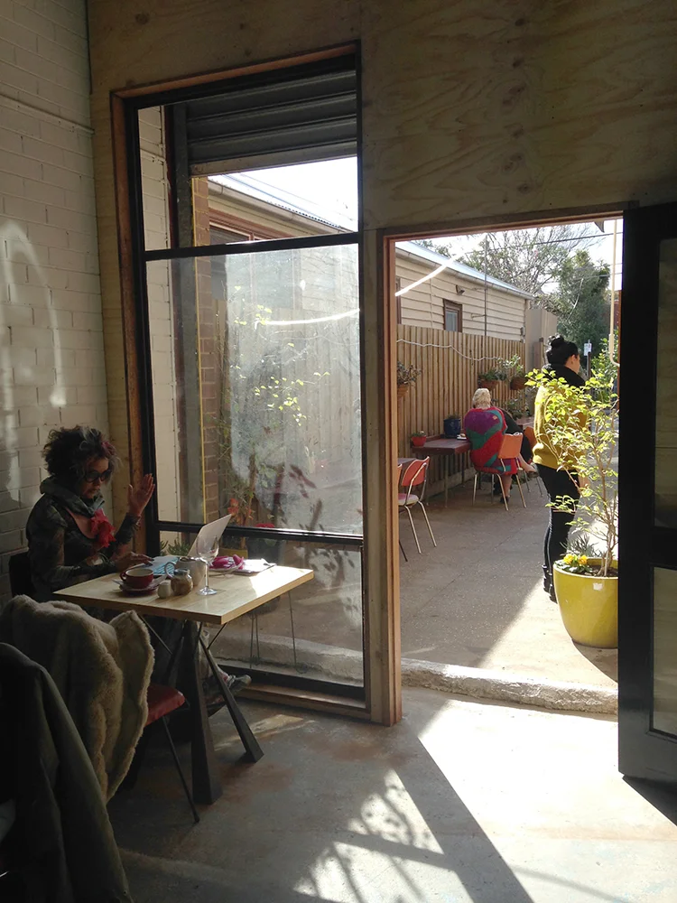 Little Nina's - view from interior seating area.