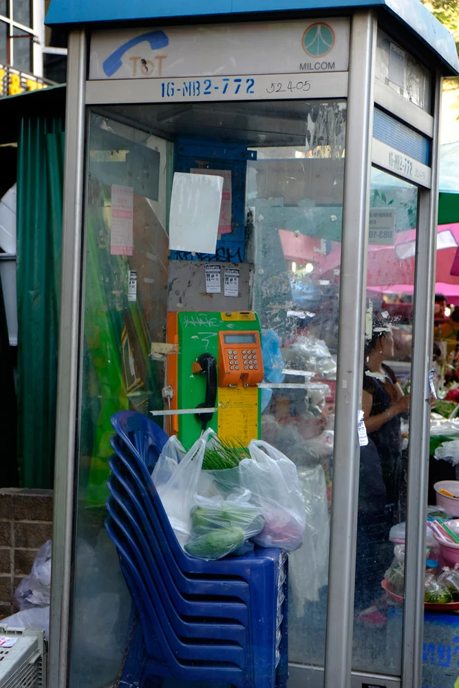 Decommissioned public phone box, Thong Lo, Bangkok, July 2015.