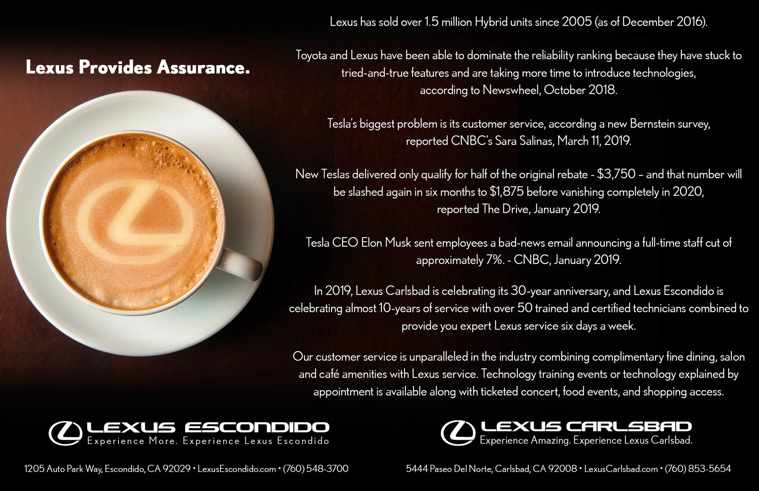 Lexus Tesla Campaign Flyer