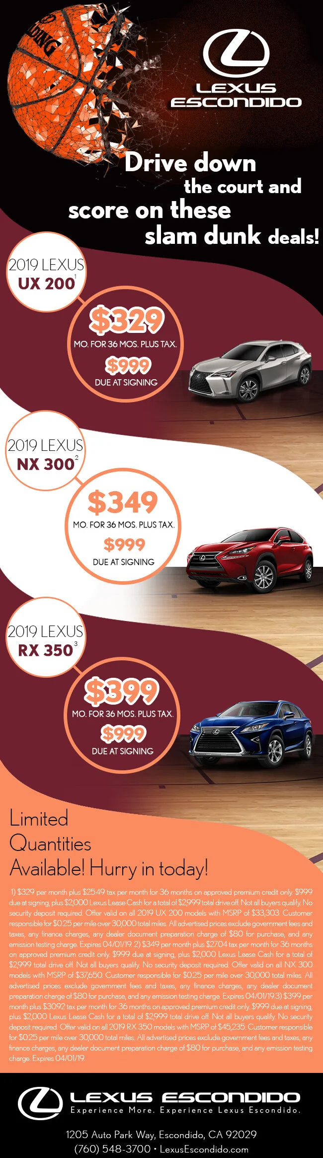 Lexus Escondido Email Blast March Madness
