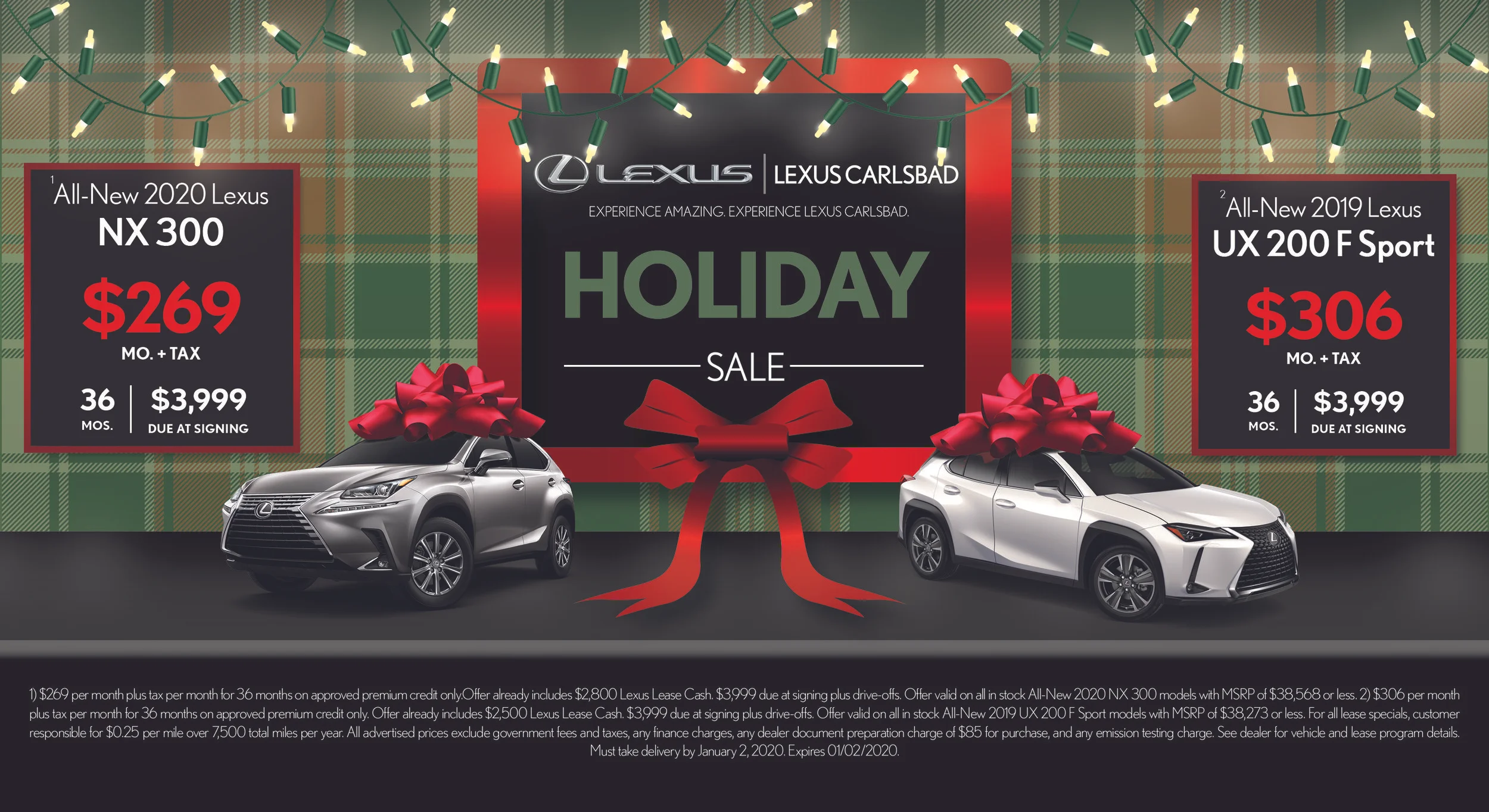 Lexus Carlsbad Holiday Direct Mailer (Front)