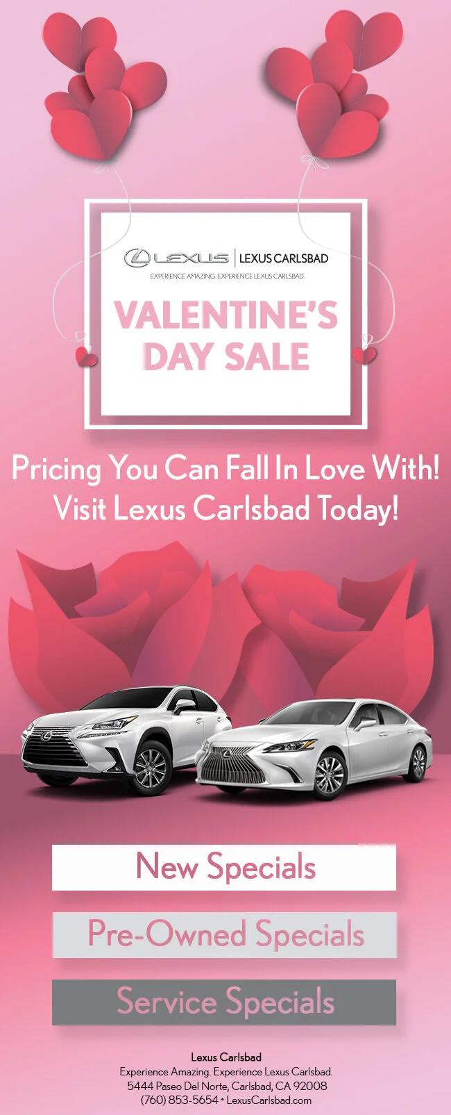 Lexus Carlsbad Valentines Campaign 2020