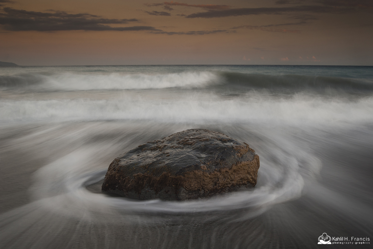 Boulder, Sand and Waves