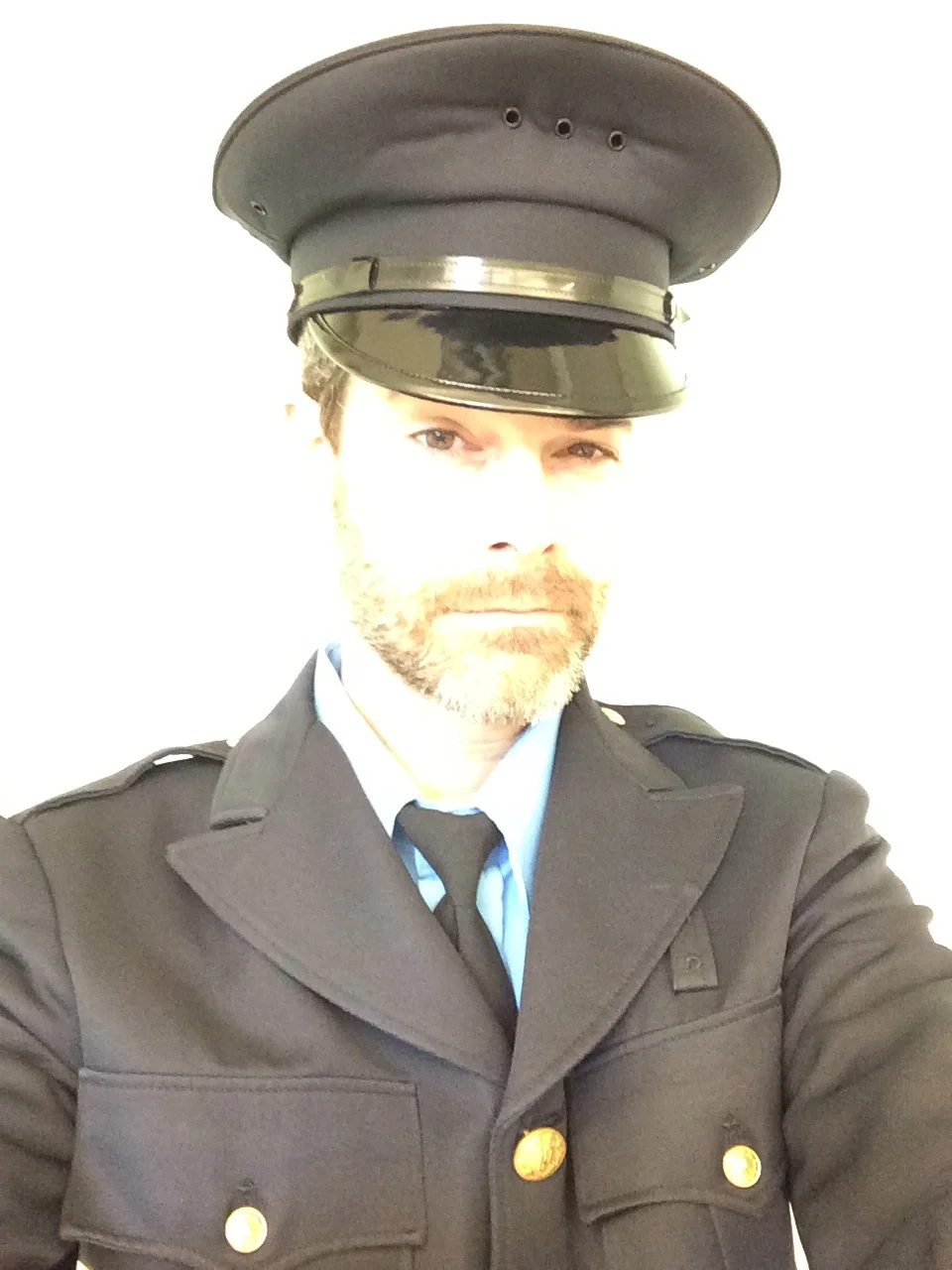 Costume fitting. This one doesn't stay on that long.