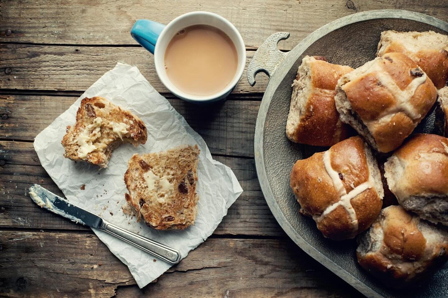 Hot cross buns have a long history dating back centuries, with roots in Christian religious traditions. The cross on top of the bun is said to symbolizes the crucifixion of Jesus Christ, making it a fitting symbol for Holy week, as we focus on the pa