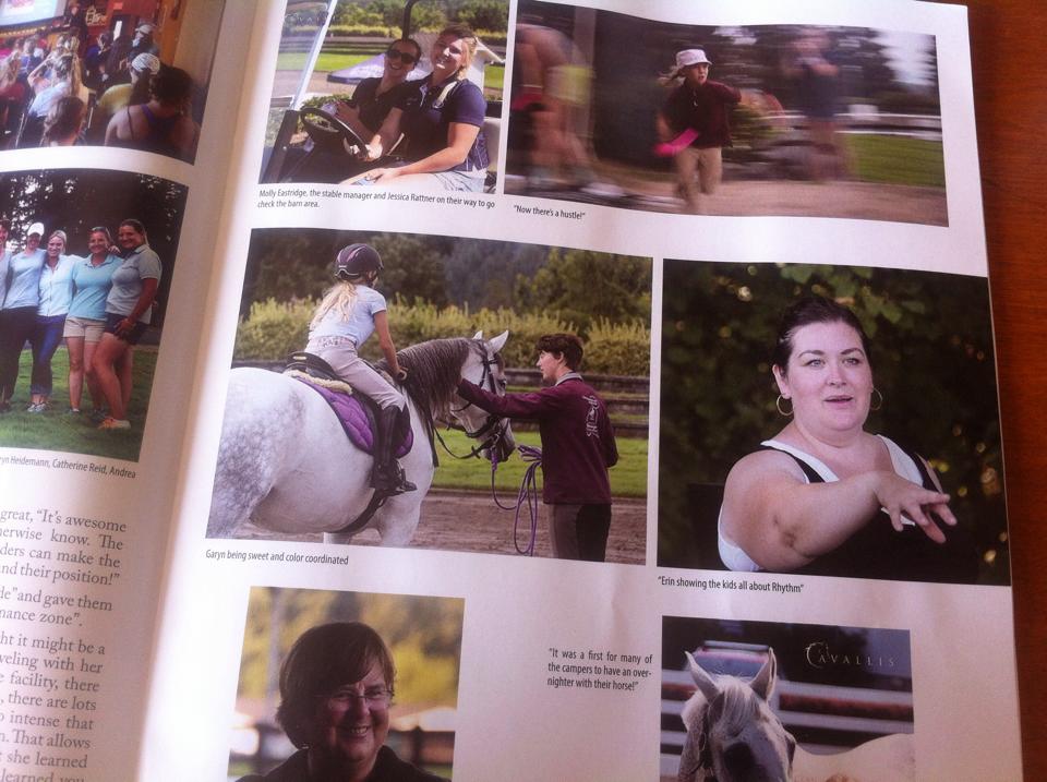 From a 2015 article in Flying Changes magazine about a rhythm workshop that Erin taught as part of the USDF Region 6 Young Rider's camp at DevonWood Equestrian Center.