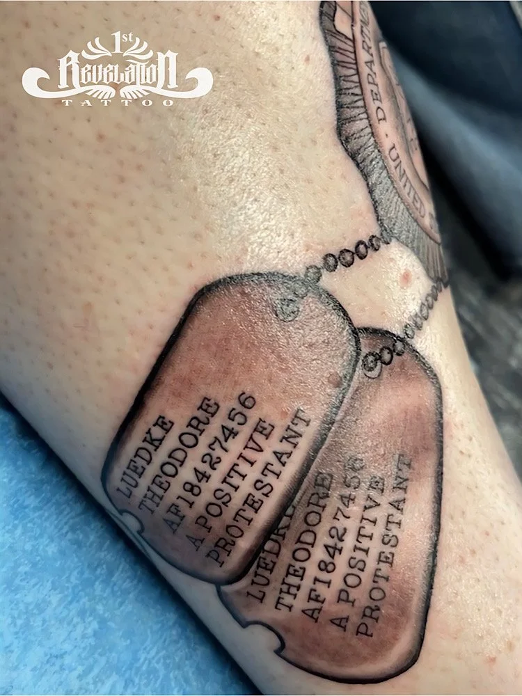 Army Dog Tag Tattoos
