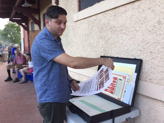 Laz with von holdt posters.jpg