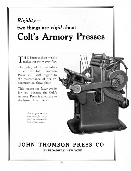 Colt's armory ad John Thomson.png
