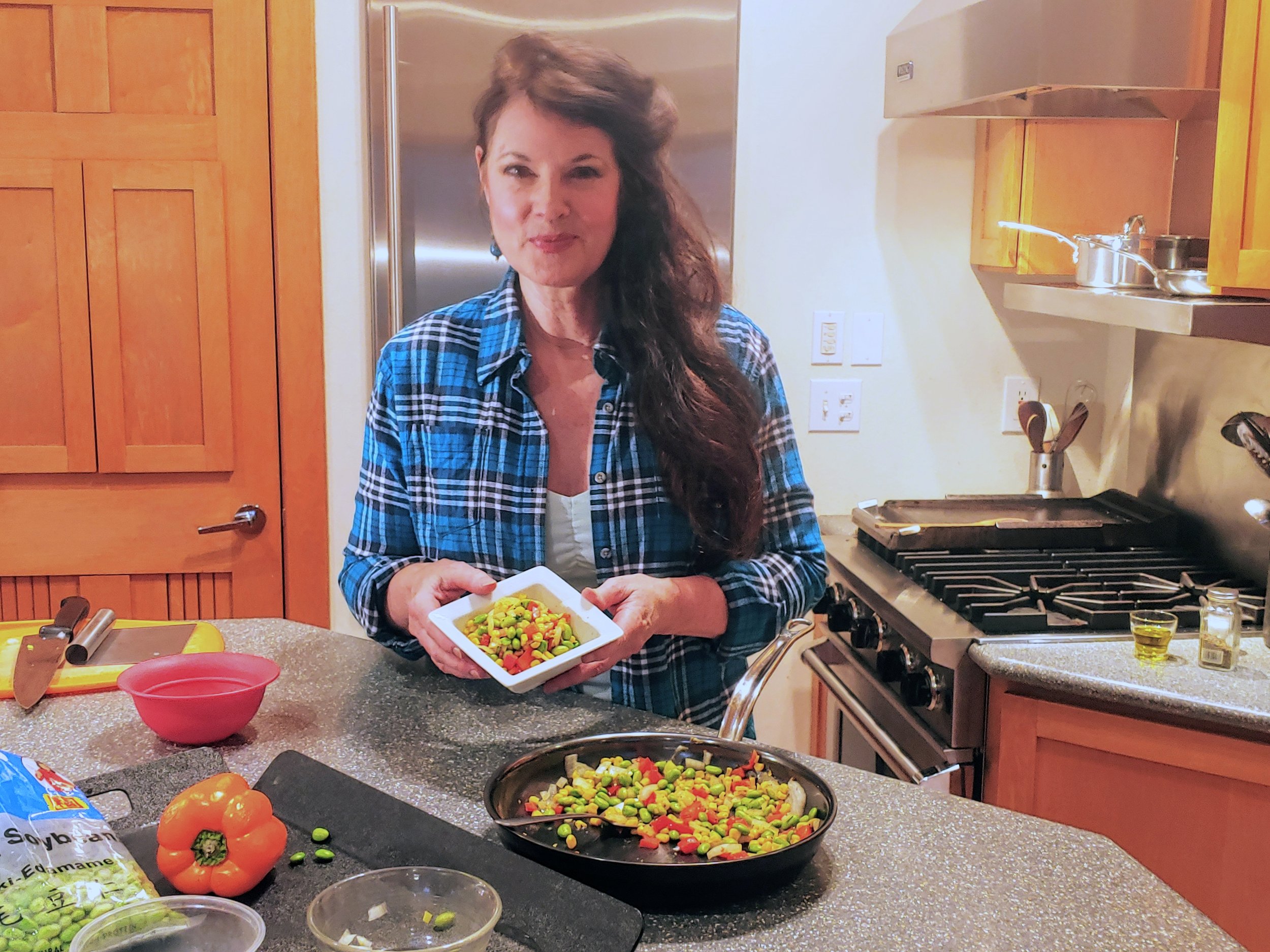 Ruthie on set with edamame.jpg