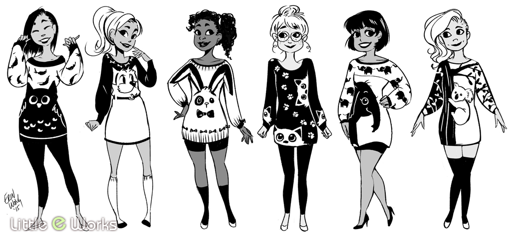 Long sweater designs.