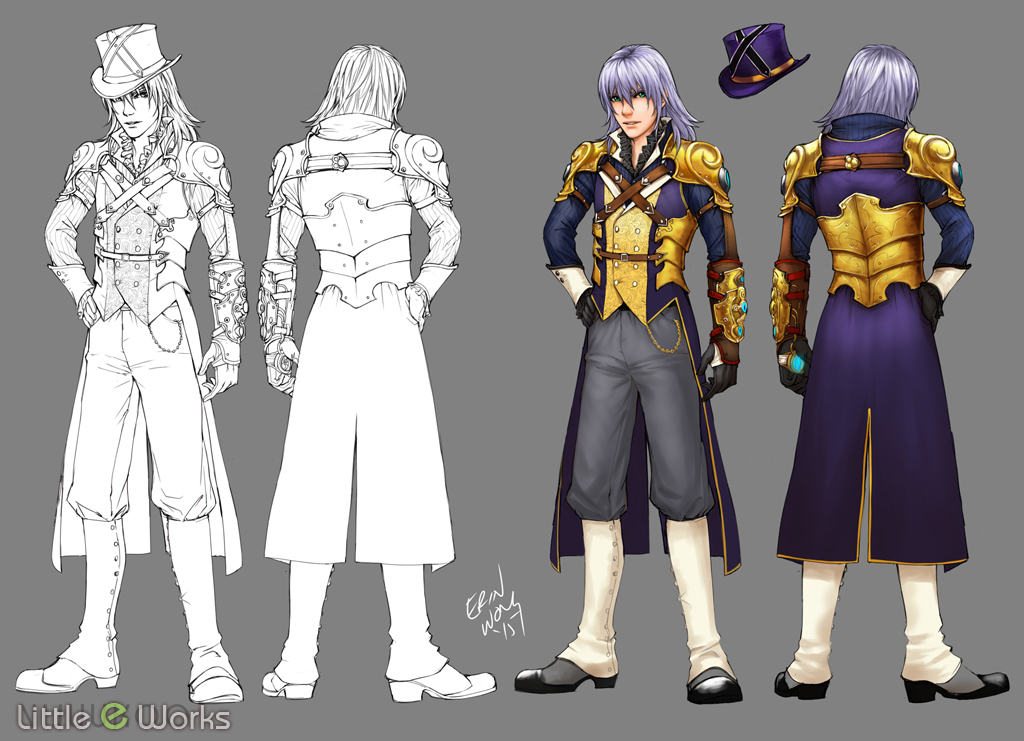 Steampunk Costume design for Riku from Kingdom Hearts Series