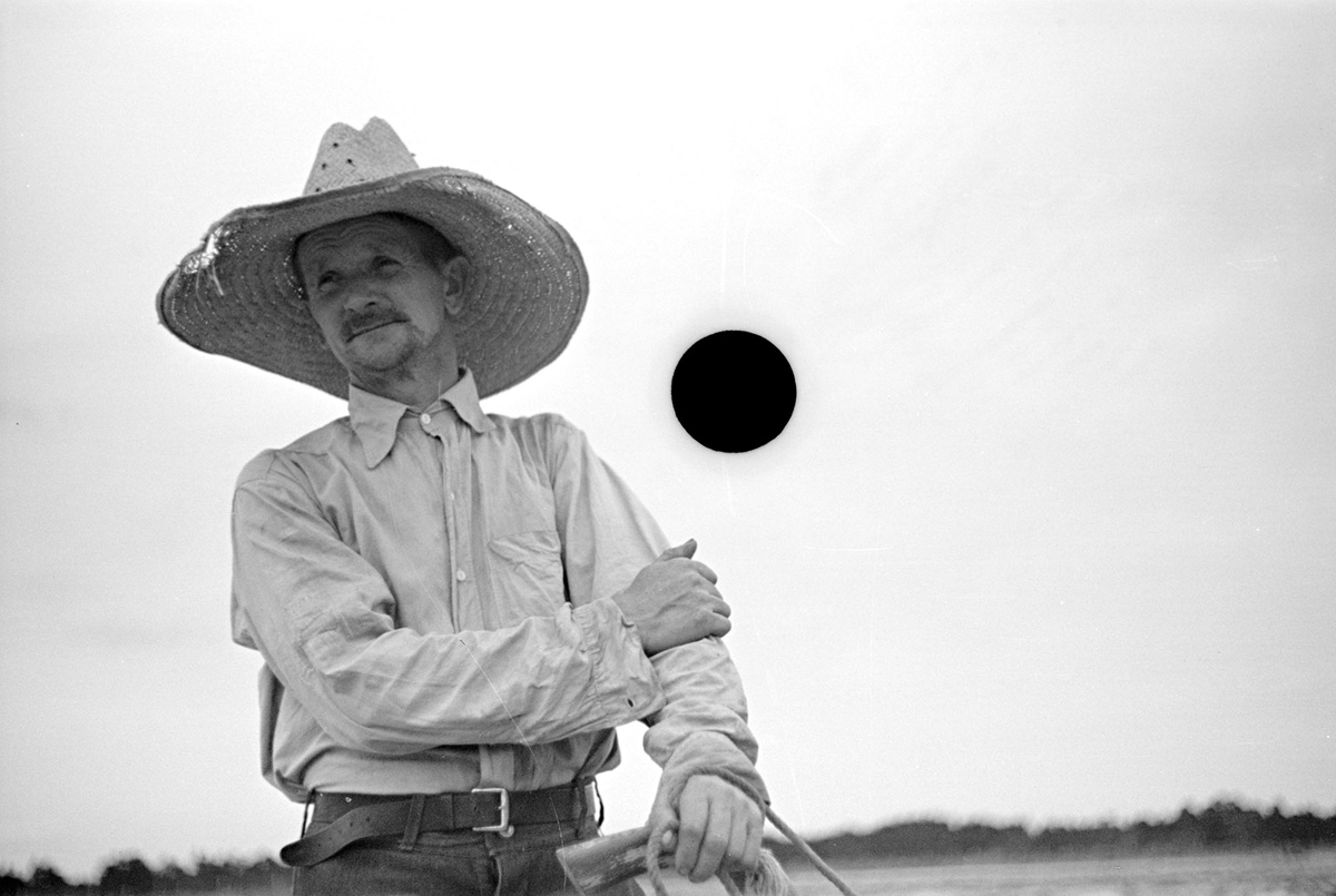  Untitled photo, possibly related to nearby photo captioned: Farmer, Irwinville Farms, Georgia. May, 1938. 