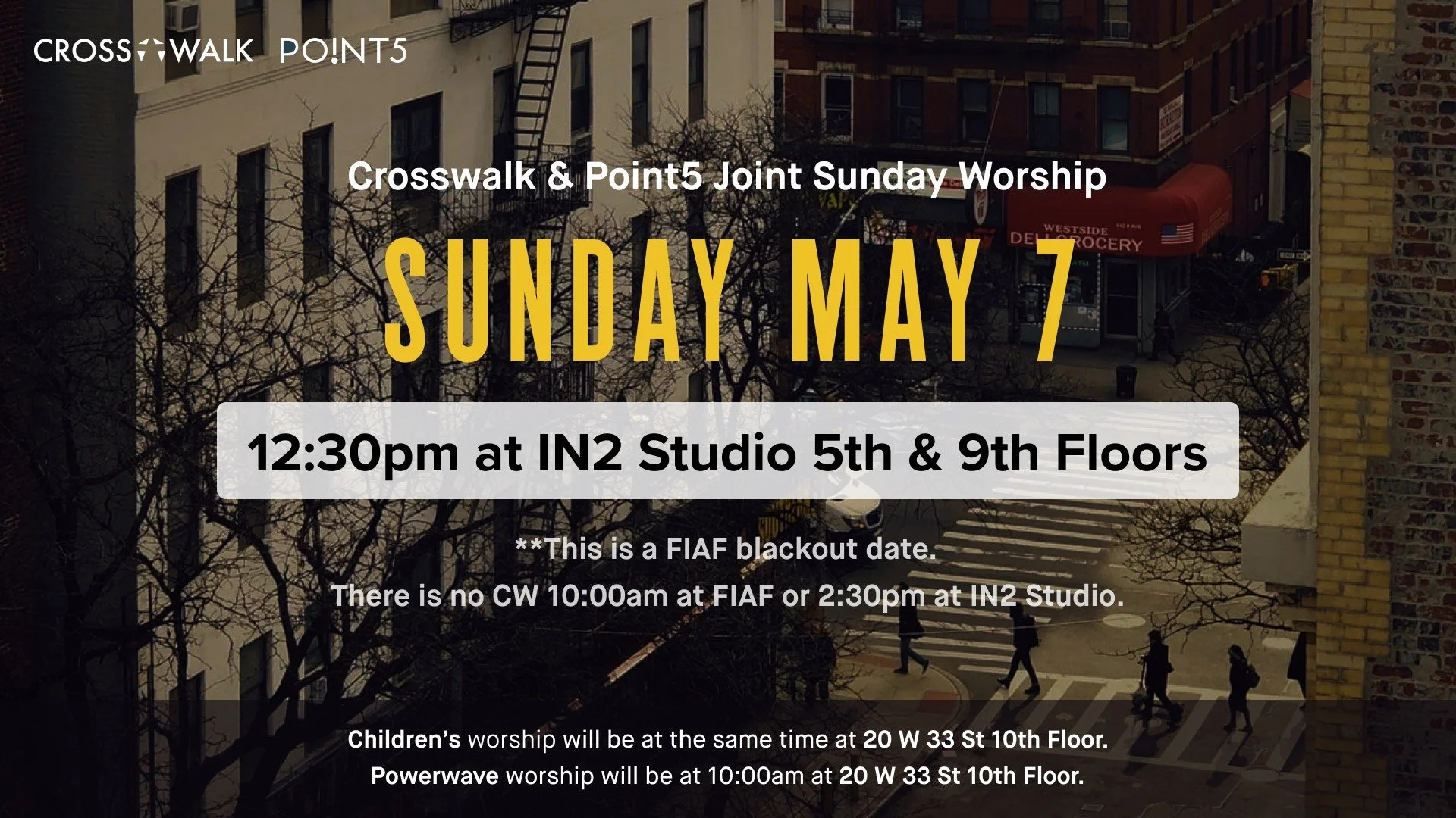 Crosswalk &amp; Point5 Joint Service