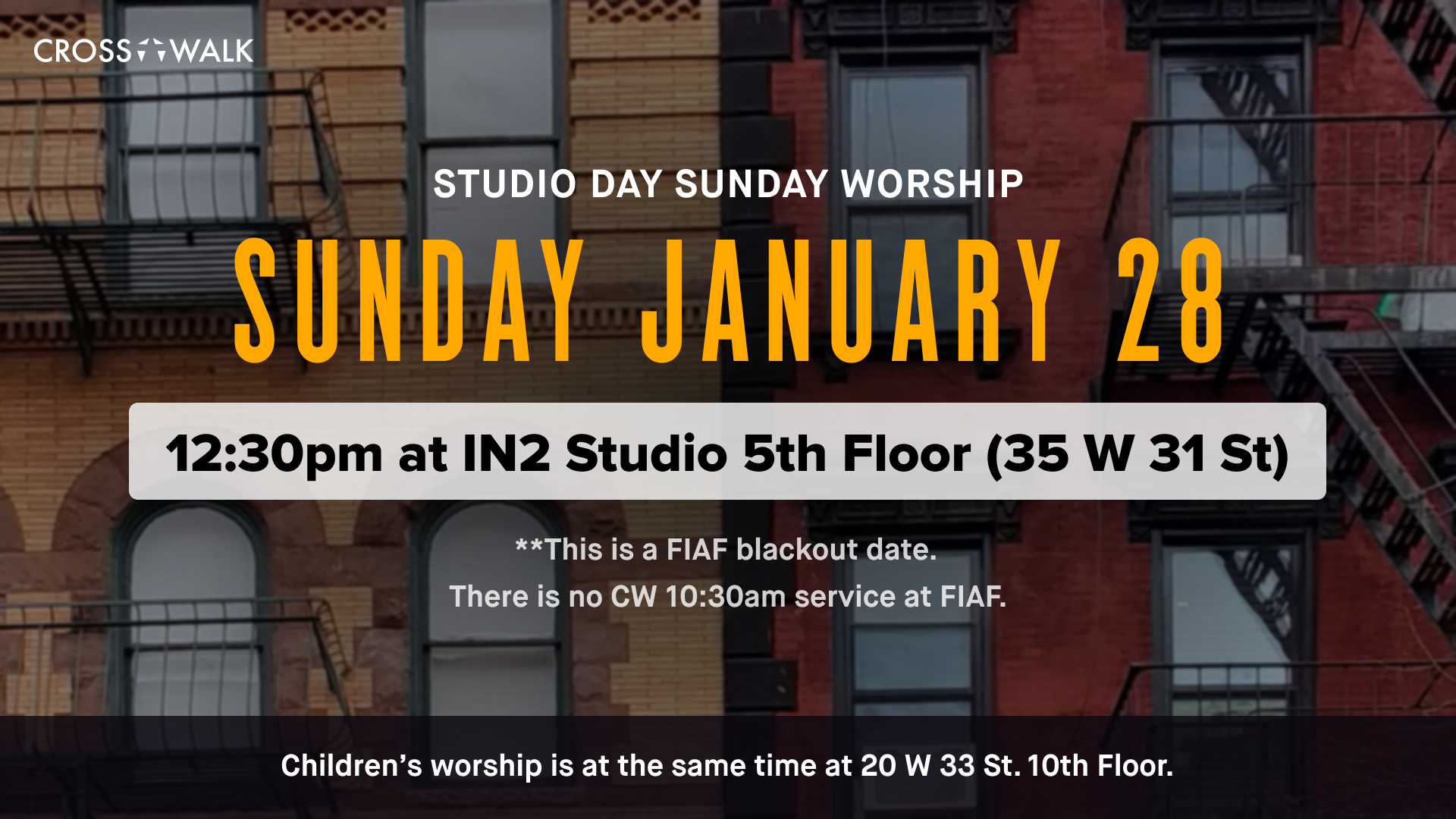 Studio Day Sunday Worship