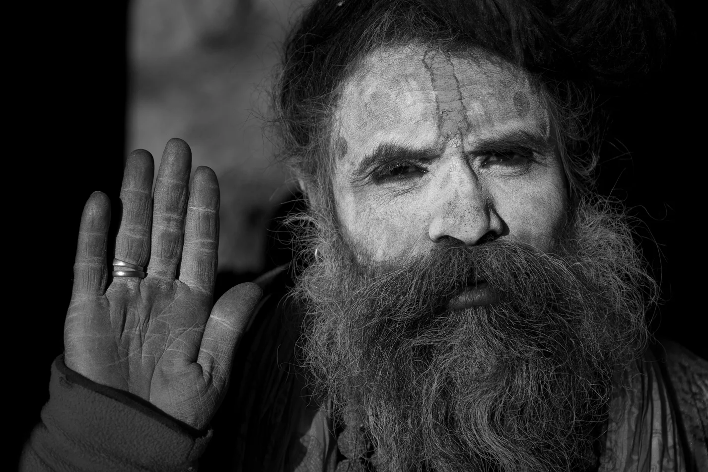 Nepal, A Sadhu near Pashupatinath temple. 