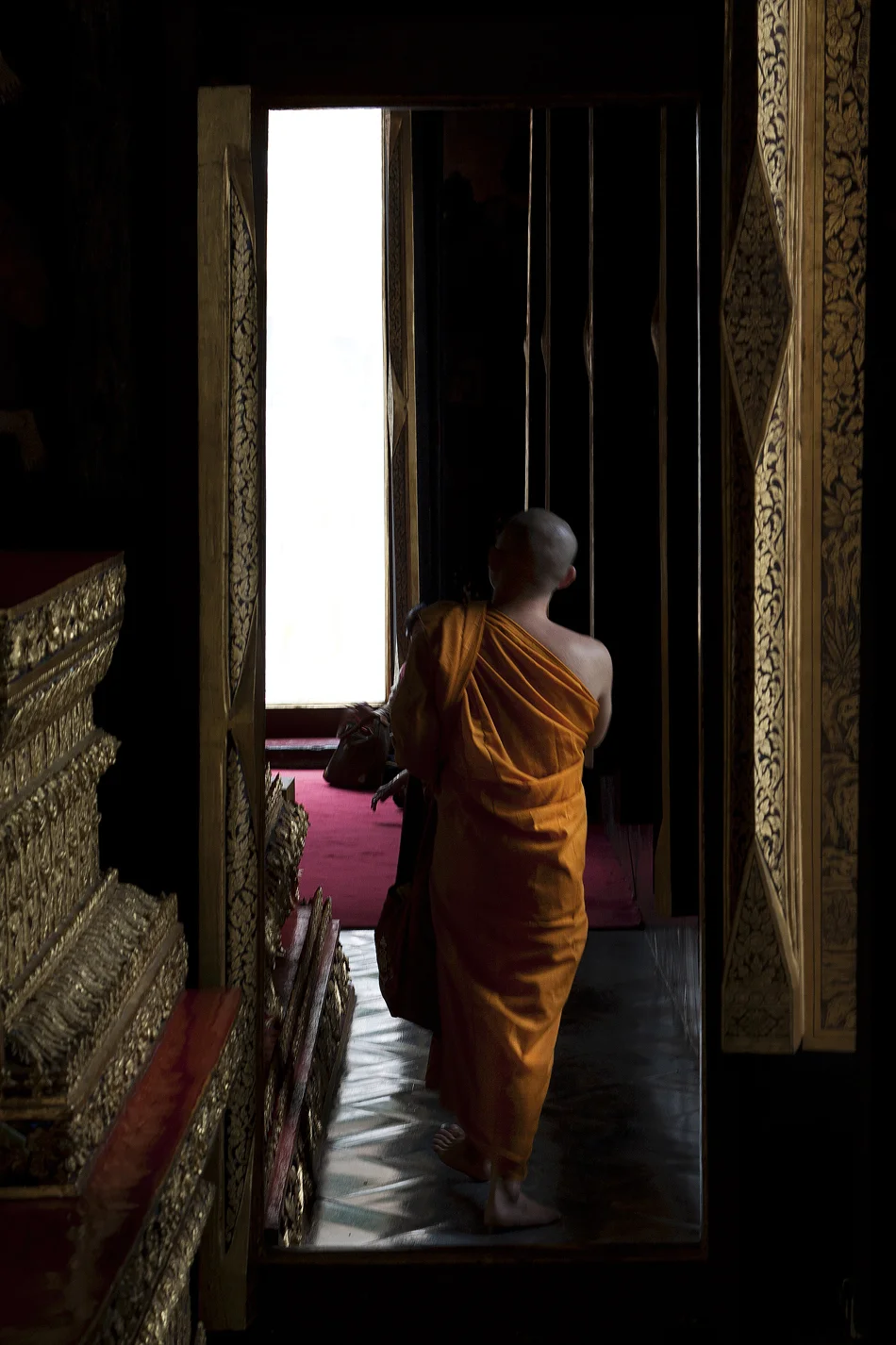 Thailand, Bangkok Buddhist temple. 