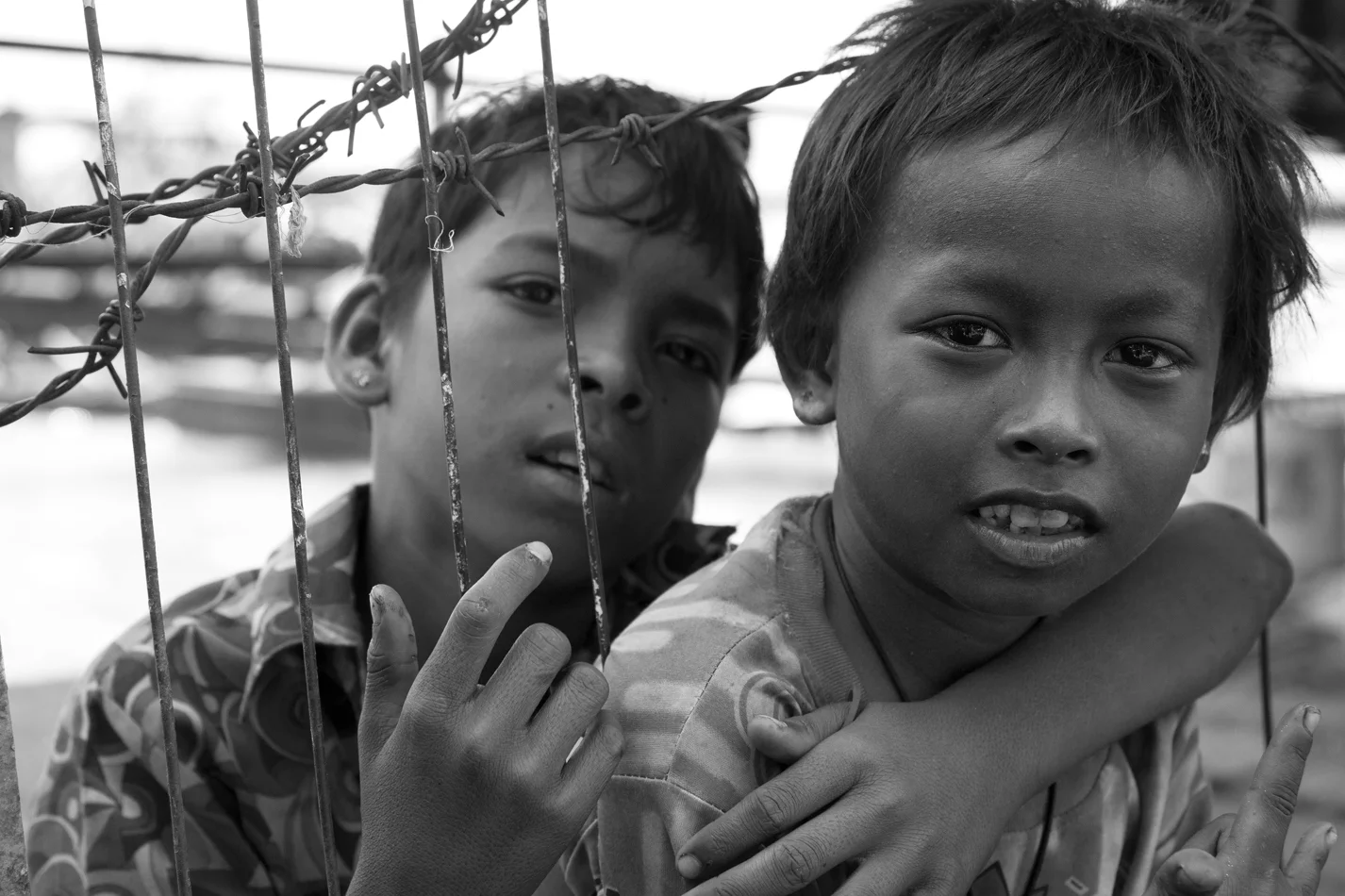  Burma, Yangon. Street kids. 