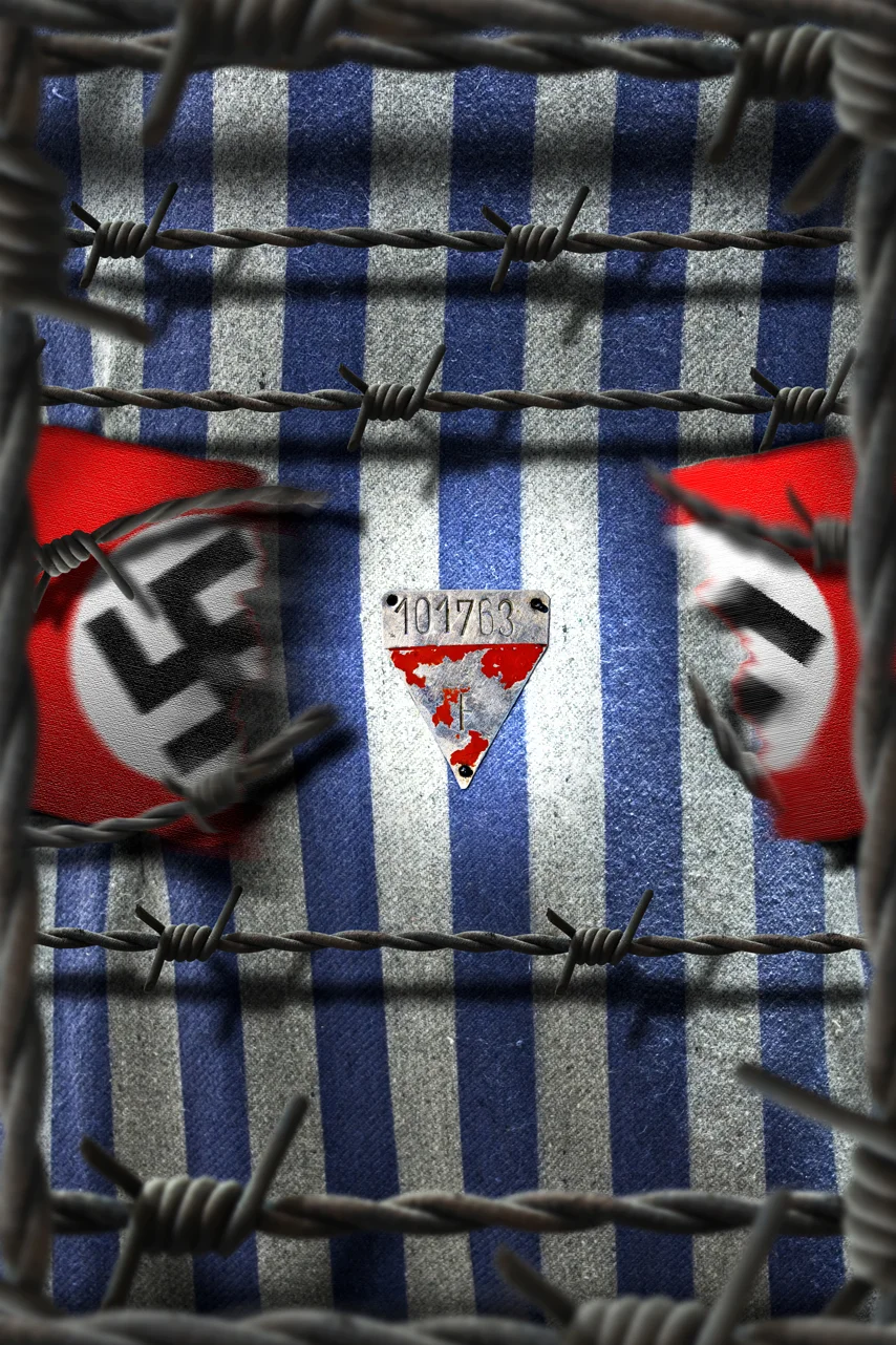  Photoshop work with the number assigned to the General Véran Cambon de la Valette. Deported to Dachau 