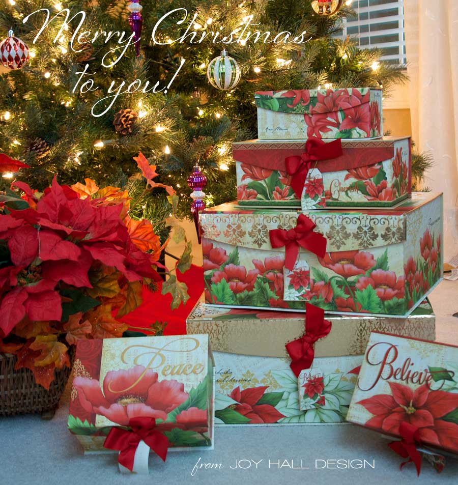 Christmas Nesting Boxes can be found at Joann's.