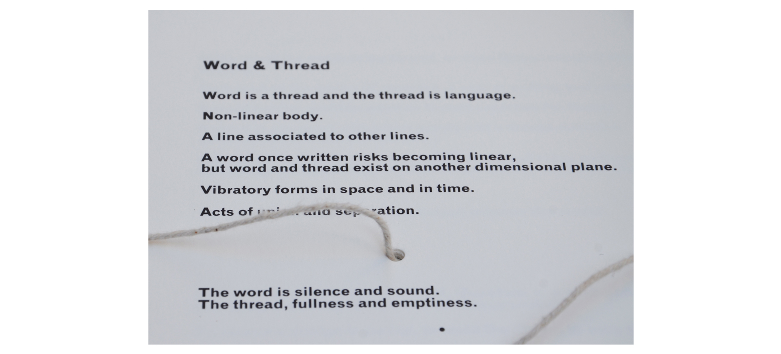 detail from Palabra e Hilo / Word & Thread (1996)