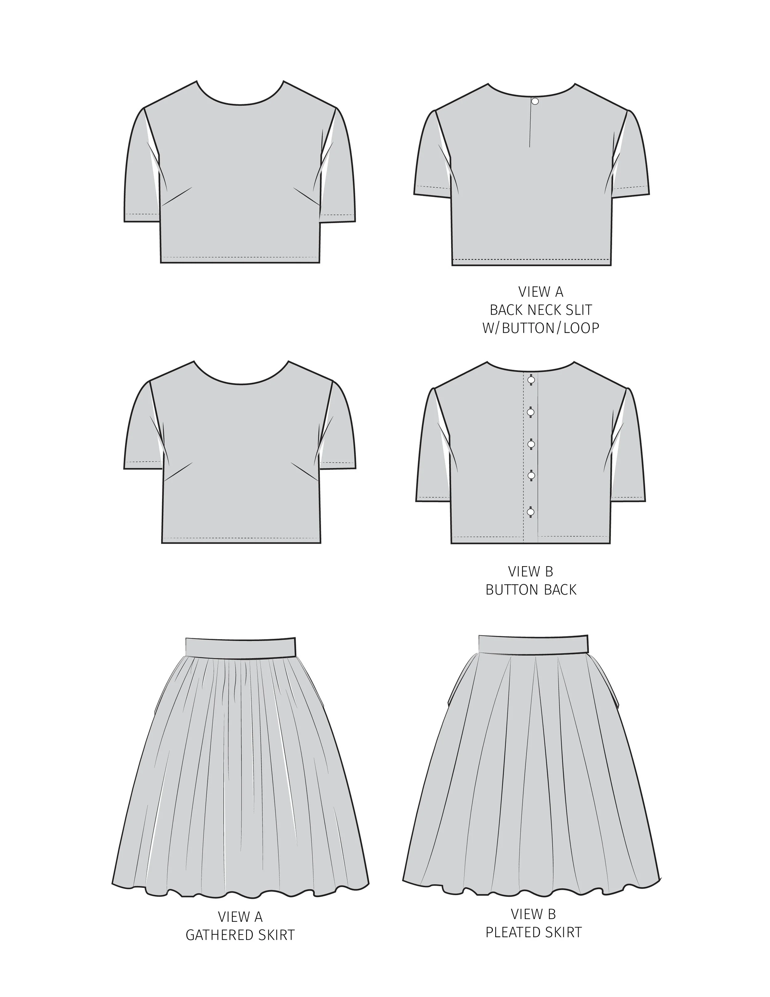 Gigi by mingo & grace PDF Sewing Pattern Womens 0-20
