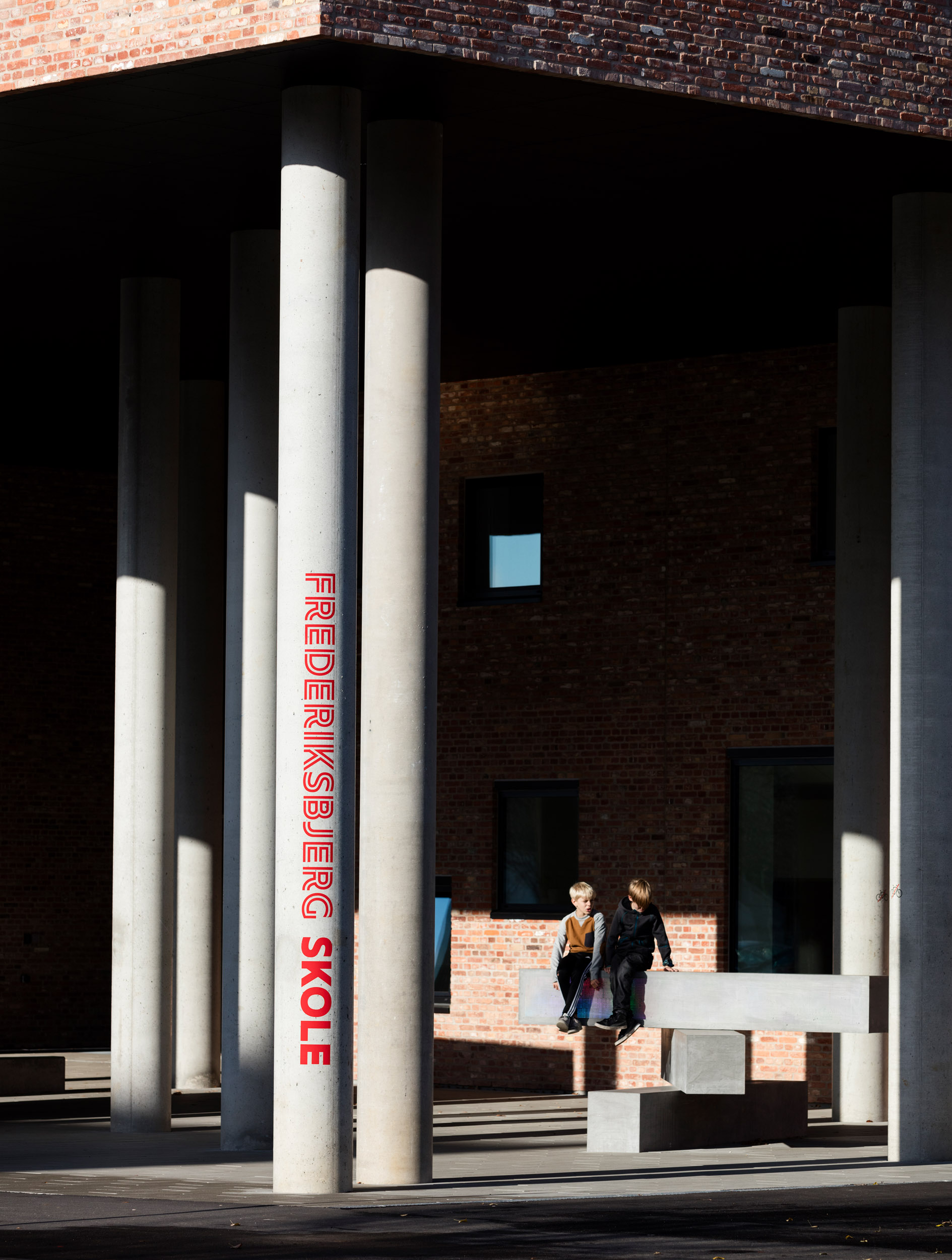  Wayfinding, e.g. signs and folios,&nbsp;for Henning Larsen Architects' design department.  This is at Frederiksbjerg School in Aarhus, Denmark 