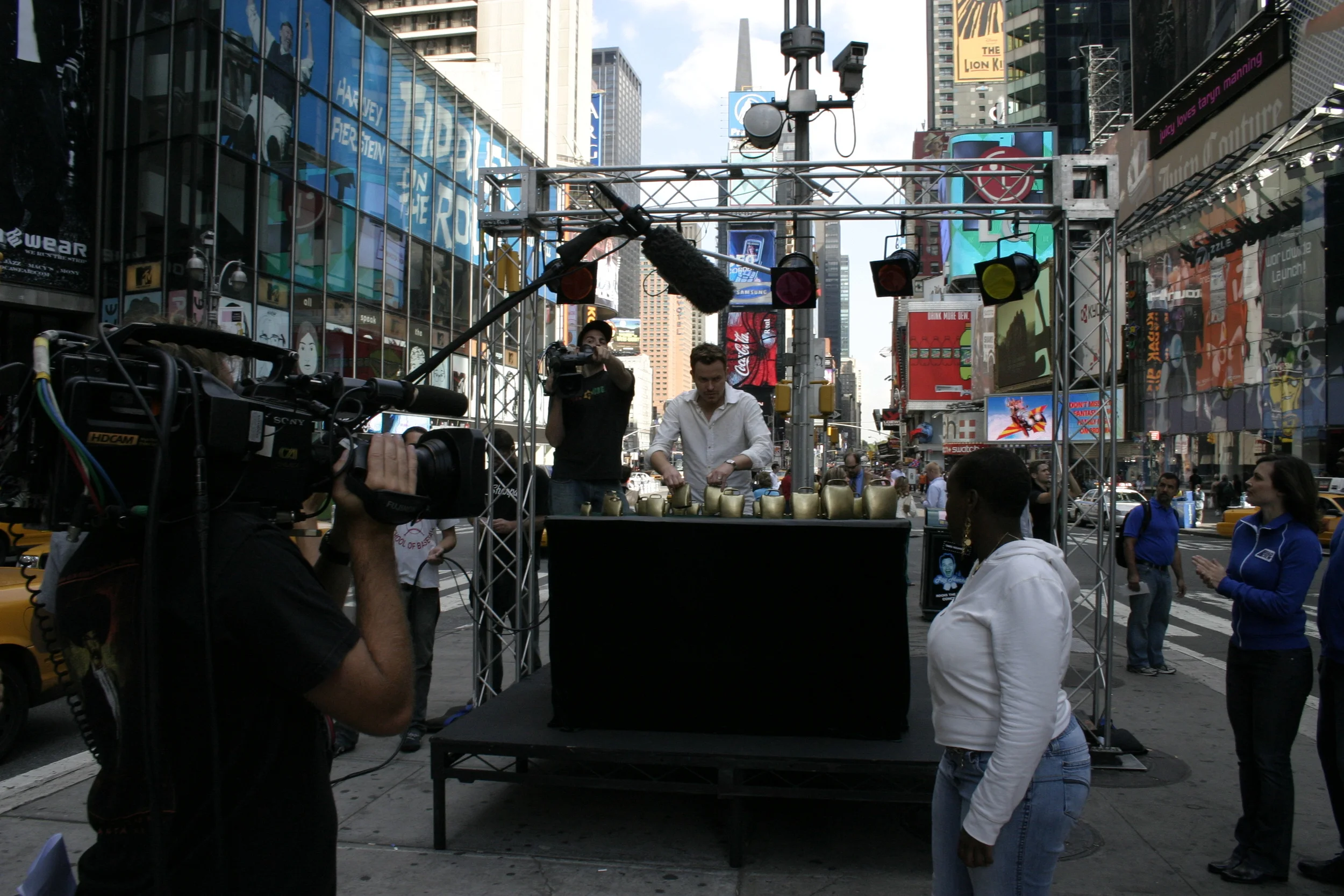 Alpine Bell performance in Times Square.